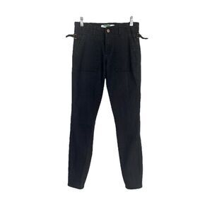 ANTHROPOLOGIE | Black Buckle Skinny Chinos (Size 26)